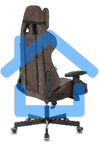 Кресло игровое Бюрократ VIKING KNIGHT LT10 FABRIC коричневый крестовина металл/пластик