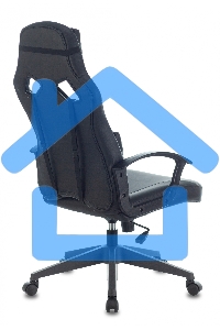 Кресло игровое Zombie DRIVER черный/белый, искусственная кожа, с подголов. крестовина пластик