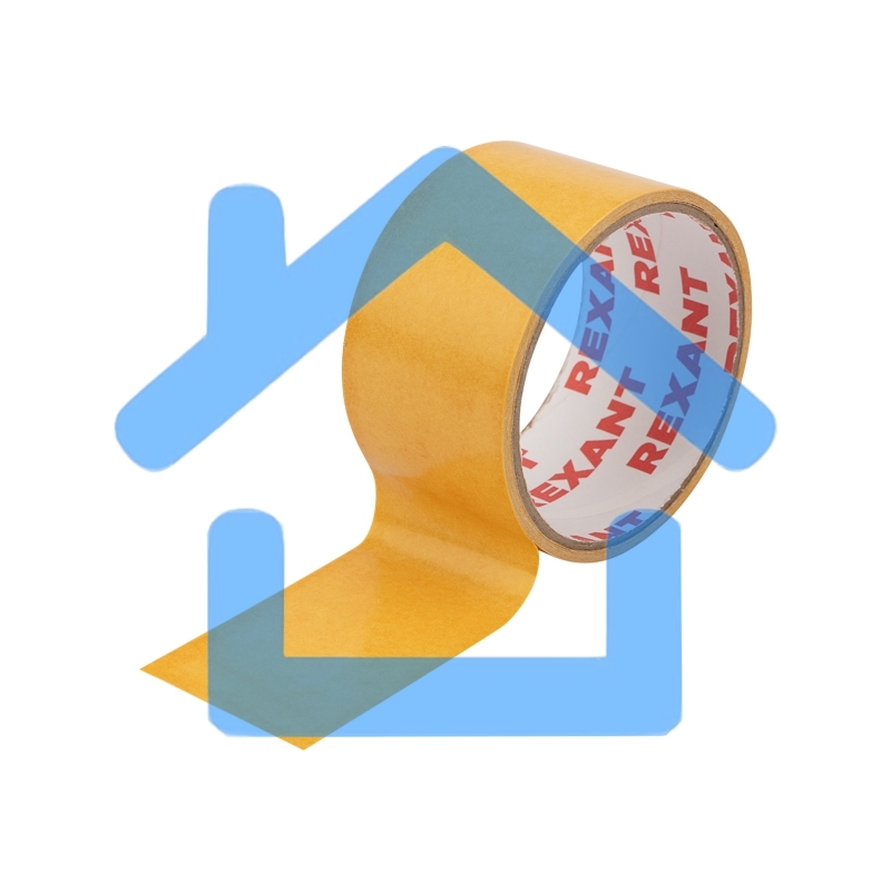 Двухсторонний скотч Rexant, полипропиленовая основа, 48 мм, ролик 5 м