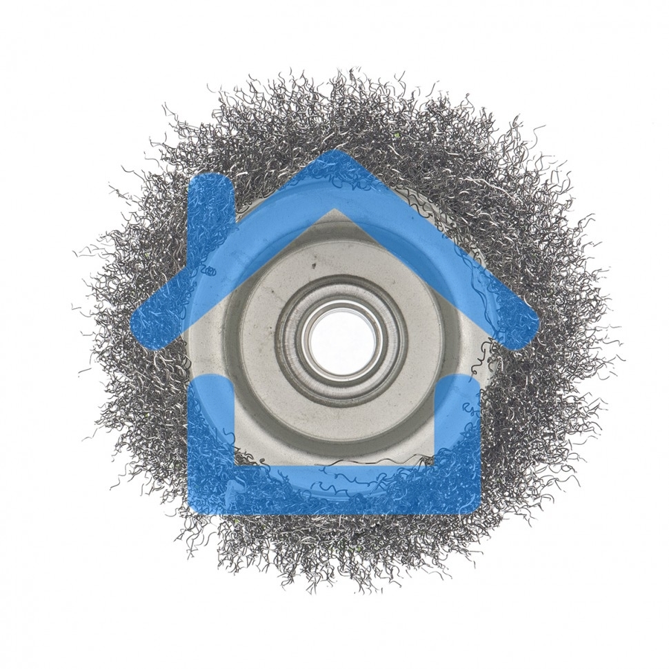 Щетка СИБРТЕХ для УШМ, 100 мм М14, чашка, витая проволока 0,3 мм 746057