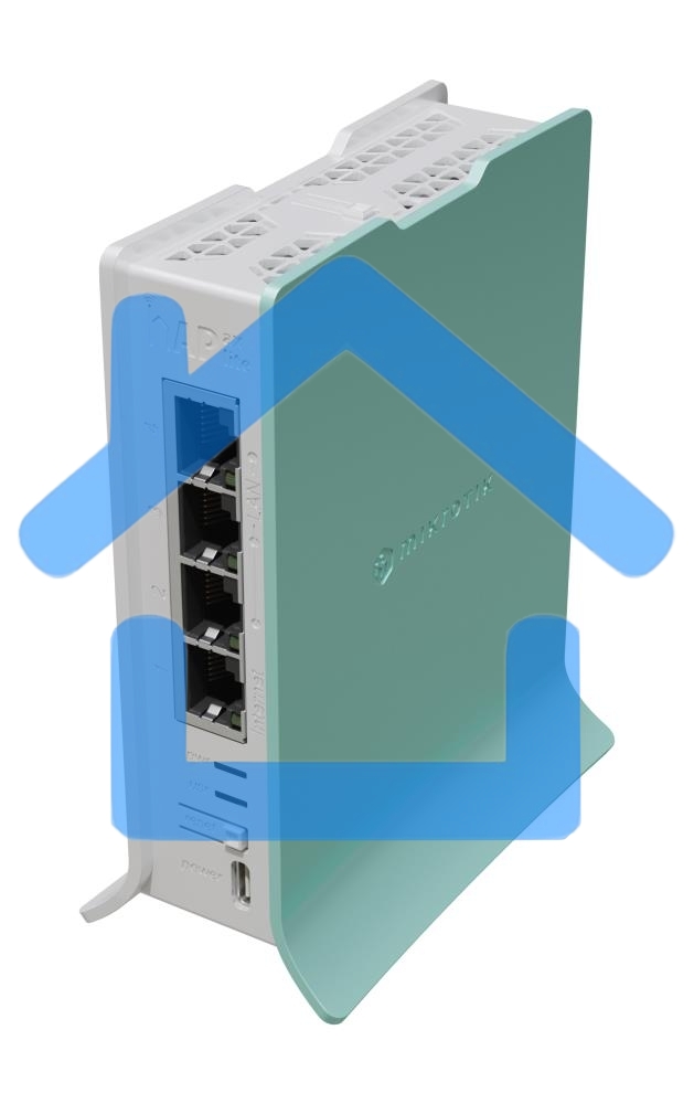Роутер беспроводной MikroTik hAP ax lite (L41G-2AXD) AX600 10/100/1000BASE-TX голубой