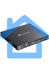 Стекируемый управляемый коммутатор TP-Link SG6654X 3 го уровня Omada с 48 гигабитными портами и 6 портами SFP+