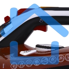 Утюг Galaxy GL 6131, оранжевый, паровой, 2500 Вт, подача пара до 50 г/мин, паровой удар до 230 г/мин, функции: автоотключение, самоочистка, антикапля, антинакипь, функция увлажнения, вертикальное отпаривание, керамическое покрытие подошвы, защита от перег