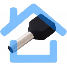 Наконечник штыревой втулочный изолированный F-8 мм 2х1.5 мм² (НШВи(2) 1.5-8/НГи2 1,5-8) черный Rexant