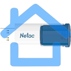 Флешка USB Netac U182 Blue 64 Gb <NT03U182N-064G-30BL>, USB 3.0, сдвижной корпус, пластиковая бело-синяя