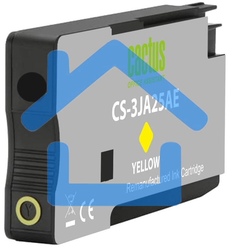 Картридж струйный Cactus CS-3JA25AE 963 желтый пигментный (11 мл) для HP OfficeJet 9010/9012/9013/9014/9015/9016/9019/9020/9025