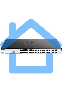 Настраиваемый L2 коммутатор D-Link DGS-1210-28MP/F3A с 24 портами 10/100/1000Base-T и 4 комбо-портами 100/1000Base-T/SFP (24 порта PoE 802.3af/at, PoE-бюджет 193 Вт)