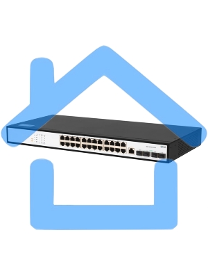 Коммутатор управляемый SNR уровня 2+, 24 порта 10/100/1000Base-T, 4 порта 1/10G SFP+, встроенный БП ~220V AC