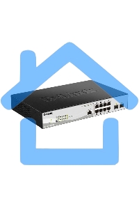 Коммутатор D-Link DGS-1210-10P/ME/B1A Управляемый 2 уровня с 8 портами 10/100/1000Base-T с поддержкой PoE и 2 портами 1000Base-X SFP
