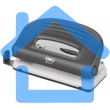 Дырокол Deli PRO E0118, до 10 листов, металл ассорти, отверстий: 2, с линейкой