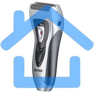 Электробритва ЯРОМИР ЯР-100 черный с серебром плавающие лезвия, триммер (Россия)(24)