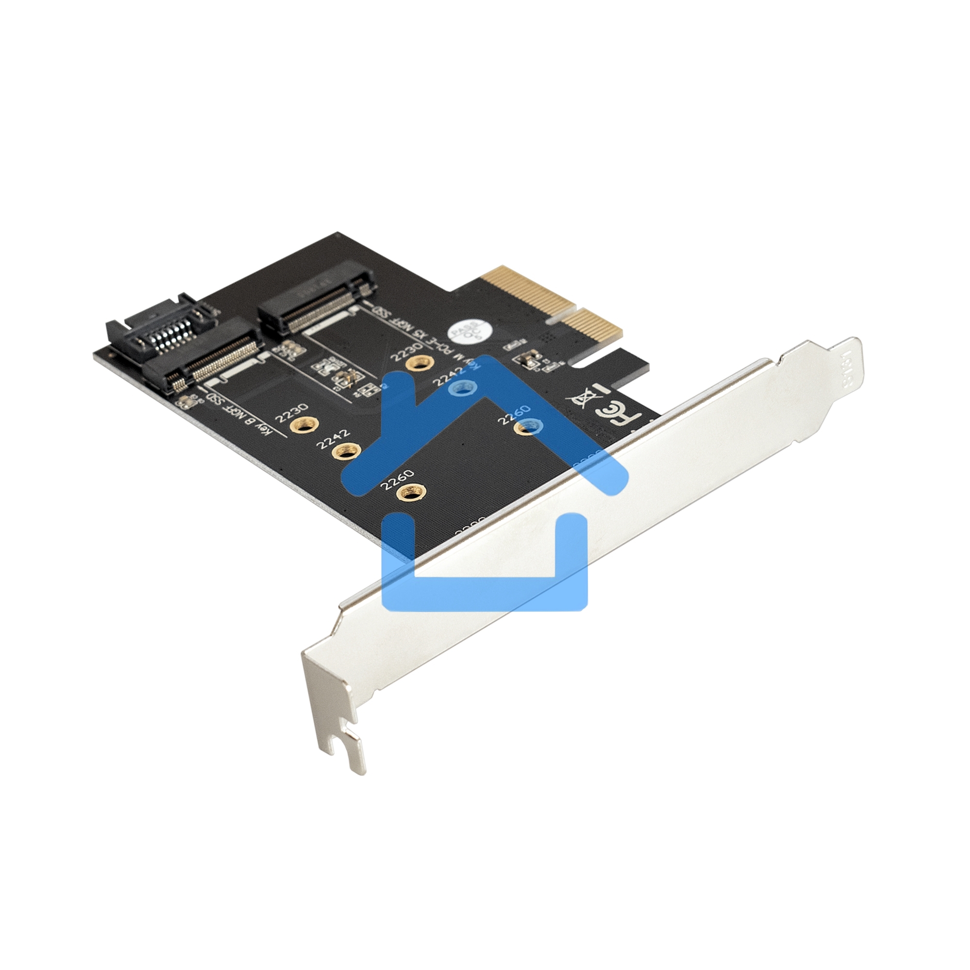Переходник ExeGate EXE-509 M.2 B key + M.2 M Key -> PCI-Ex4/SATA