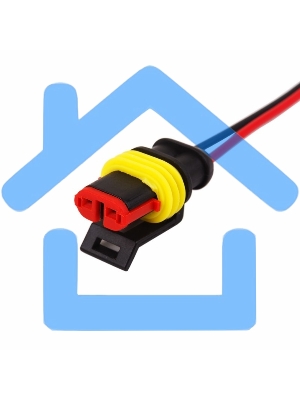 Автомобильный разъем гнездо с проводом 20 см DJ7021-1.5-21