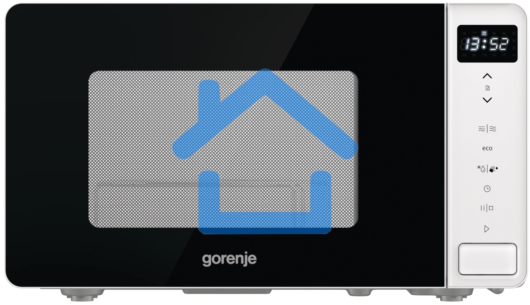 Микроволновая печь Gorenje MO20S4W белый, 20 л, 800 Вт, переключатели - сенсор