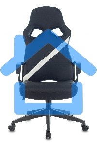 Кресло игровое Zombie DRIVER черный/белый, искусственная кожа, с подголов. крестовина пластик