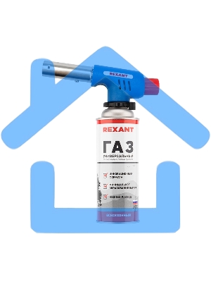 Набор горелка газовая GT-19 с пьезоподжигом + газовый баллон Rexant