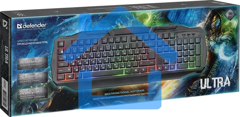 Клавиатура Defender Ultra HB-330L RU проводная, USB, черный