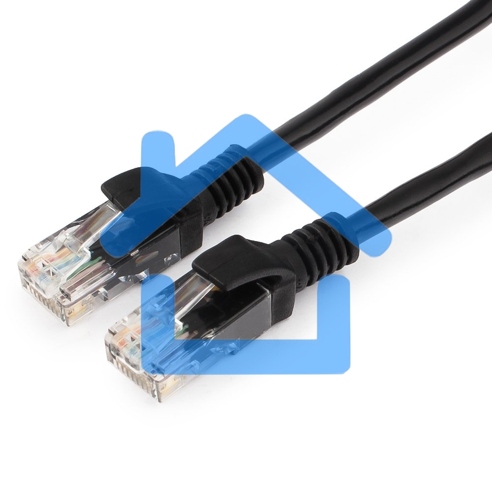 Патч-корд UTP Cablexpert кат.5e, 2м, литой, многожильный черный