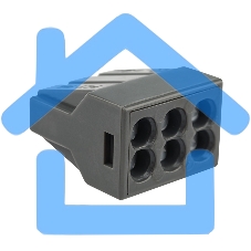 Экспресс-клемма с пастой, 6-проводная до 2,5 мм², серая (50 шт./уп.) (773-306) Rexant