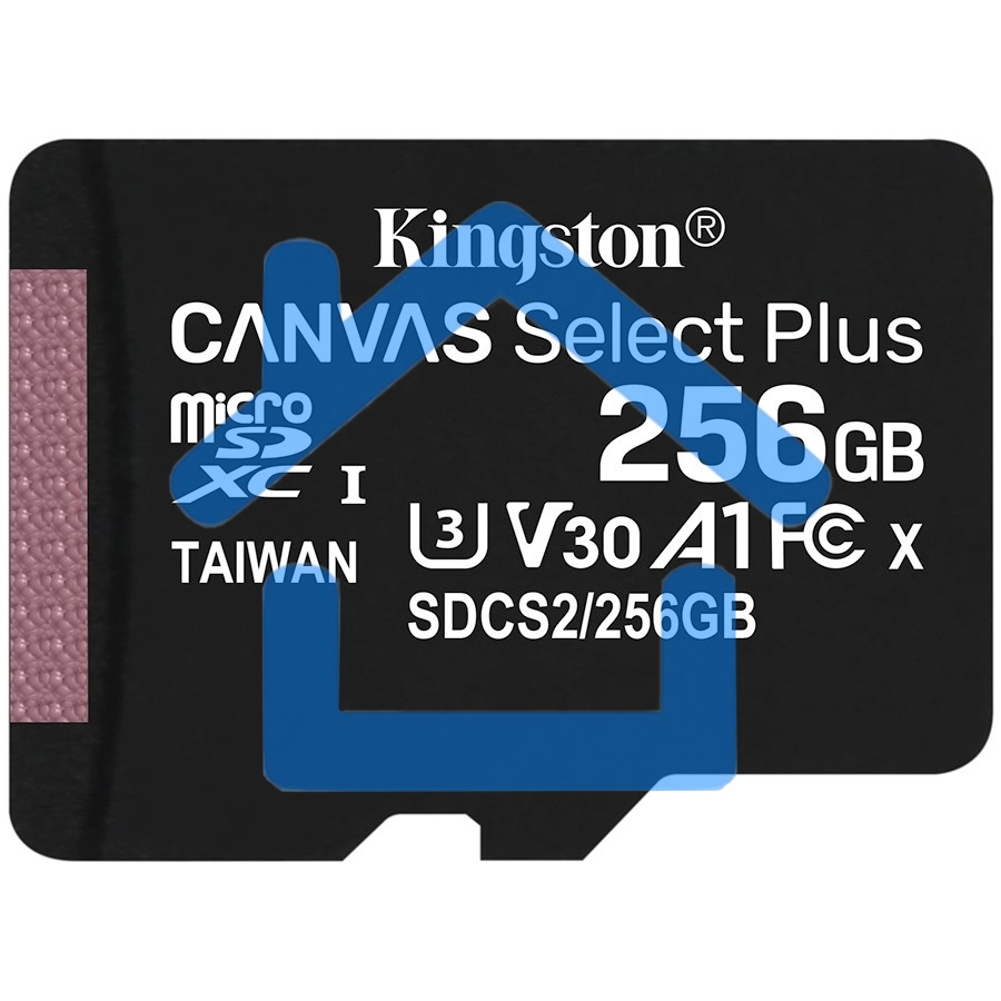 Флеш карта microSDHC 256Gb microSDXC Class10 Kingston <SDCS2/256GbSP> UHS-I Canvas Select up to 100MB/s без адапт