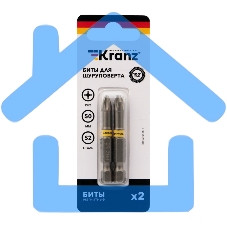 Бита для шуруповерта KRANZ PH2х50 мм (2 шт./уп.)