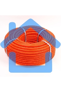 Труба гофрированная из ПНД с зондом ø 20 мм, оранжевая (100 м/уп.) Rexant