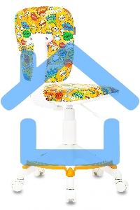 Кресло детское Бюрократ CH-W204/F оранжевый бэнг крестовина пластик подст.для ног пластик белый