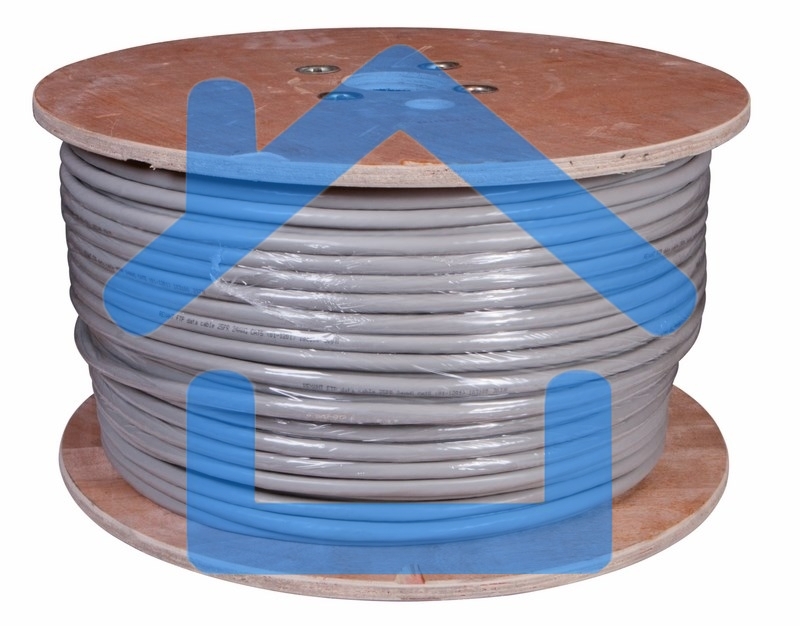 Кабель витая пара F/UTP, CAT 5е, PVC, 25PR, 24AWG, INDOOR, SOLID, серый, 305м, РФ Rexant