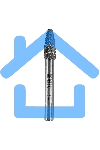 Борфреза по металлу твердосплавная, параболическая, тип-F, 8 мм Denzel