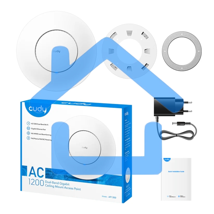Точка доступа Cudy AP1300 AC1200 Wi-Fi белый