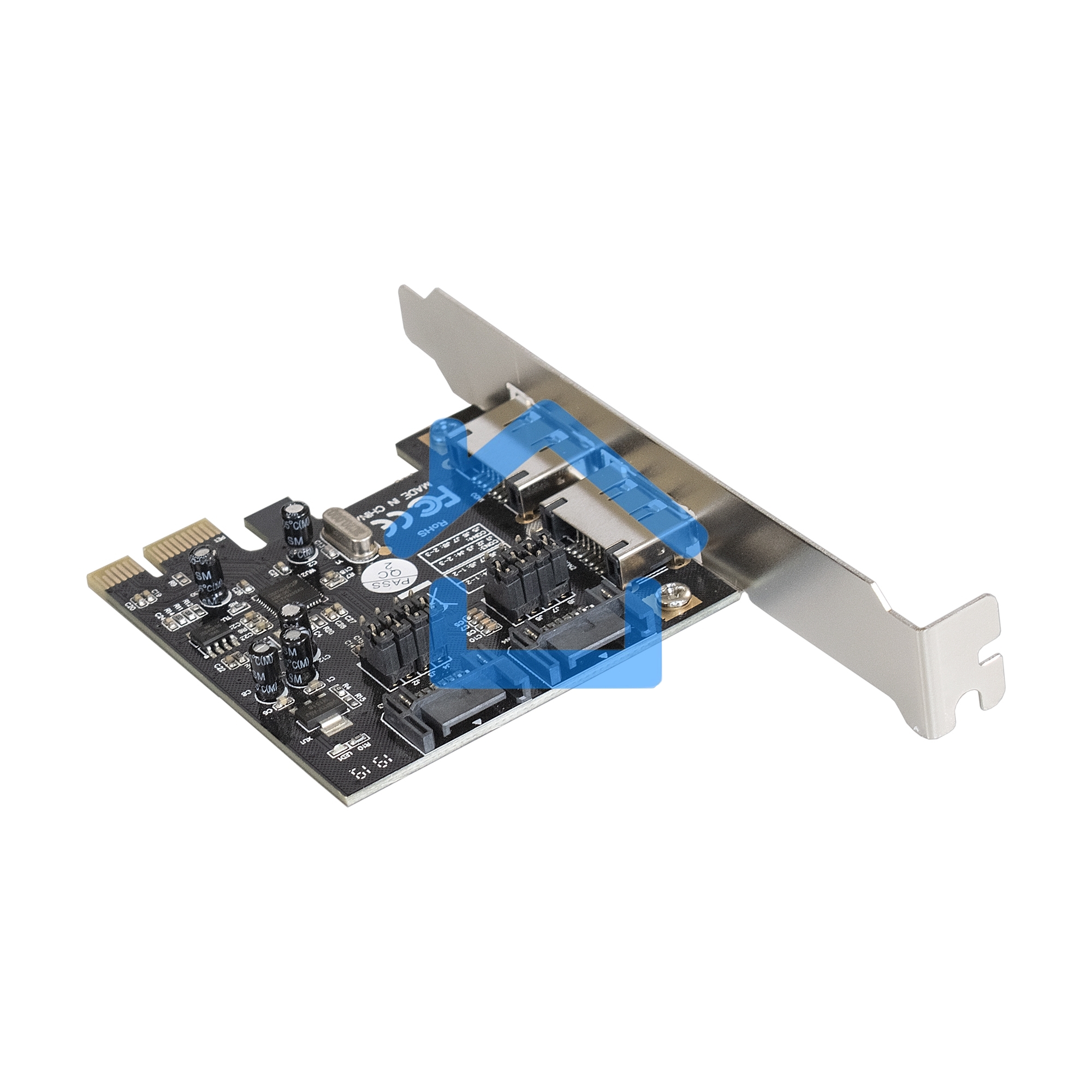 Контроллер ExeGate EXE-501 PCI-E 2.0, SATA3 6Gb/s, 2 int+2 ext (OEM)