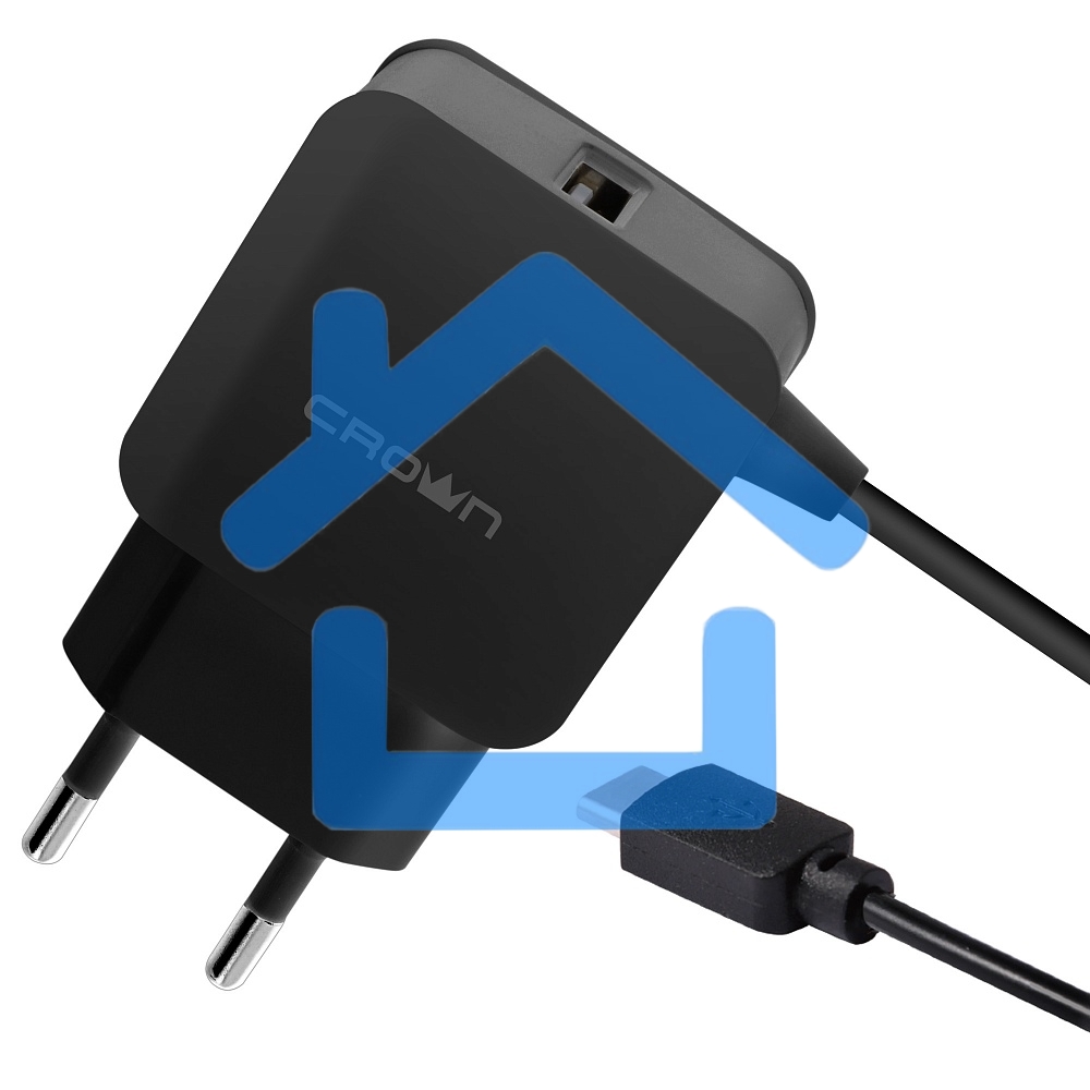 Сетевое универсальное зарядное устройство Crown CMWC-3001 черный