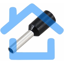 Наконечник штыревой втулочный изолированный F-8 мм 1.5 мм² (НШВи 1.5-8) черный Rexant