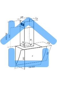 Вытяжка каминная Lex Plaza GS 900 WH белый управление: сенсорное (1 мотор)