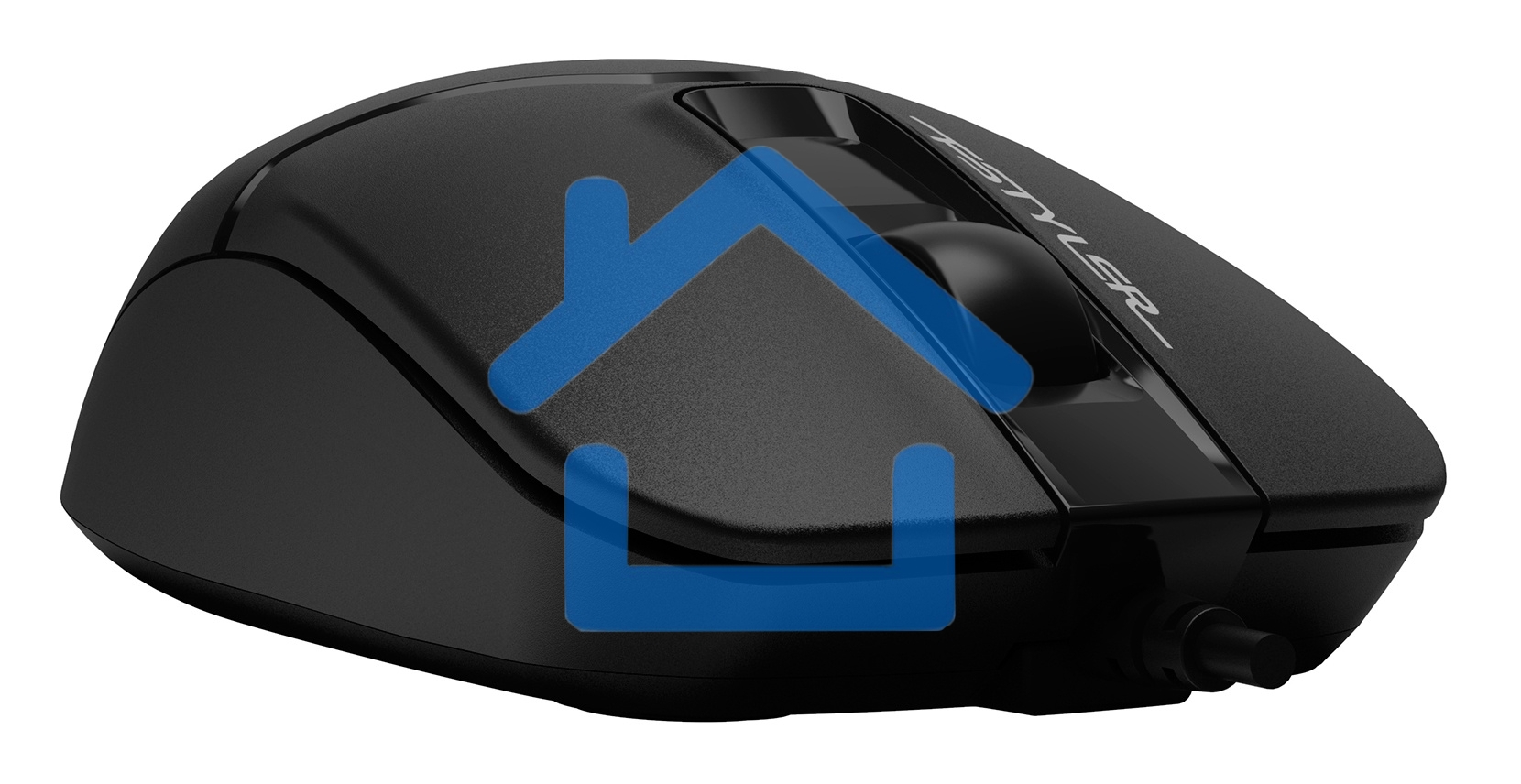 Мышь проводная A4Tech Fstyler FM12S черный, 1200 dpi, USB, кнопки - 3