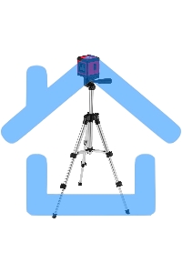 Лазерный уровень XQB RED Pro SET, 10 м, красный луч, батарейки, штатив MTX