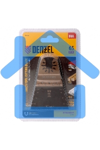 Насадка для МФИ режущая прямая, BiM, по металлу и дереву, 65 x 1,2 мм, мелкий зуб Denzel