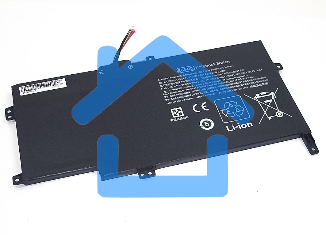 Аккумуляторная батарея для ноутбука HP Envy Sleekbook 6 (EG04) 14.8V 60Wh OEM черный