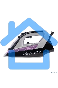 Утюг Galaxy Line GL 6128, фиолетовый с черным, паровой, 2200 Вт, постоянный пар 30 г/мин, паровой удар 140 г/мин, функции: самоочистка, антикапля, антинакипь, функция увлажнения, вертикальное отпаривание, защита от перегрева, индикатор нагрева, керамическ