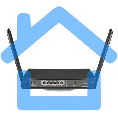 Беспроводной маршрутизатор MikroTik hAP ac3 with 4-core 716 MHz CPU, 256MB RAM, 5 x Gigabit LAN (PoE-out on port#5)