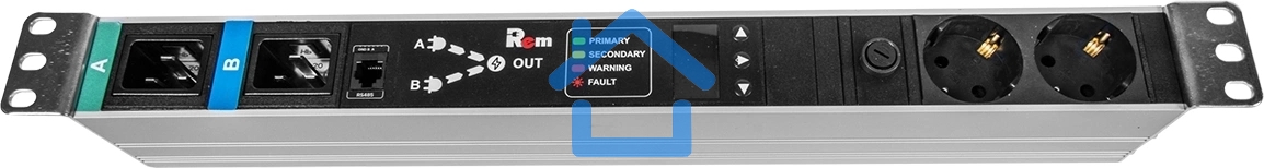 Блок розеток АВР Rem R-16-2S-T-440-2XC20 1U 19