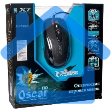 Мышь проводная A4Tech X-718BK черный, 3000 dpi, USB, кнопки - 7