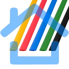 Термоусаживаемые трубки Rexant 10,0/5,0 мм, набор пять цветов, упаковка 50 шт. по 1 м