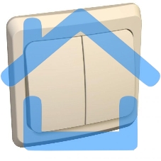 Выключатель 2-кл. СП Этюд 10А IP20 крем. SchE BC10-002K