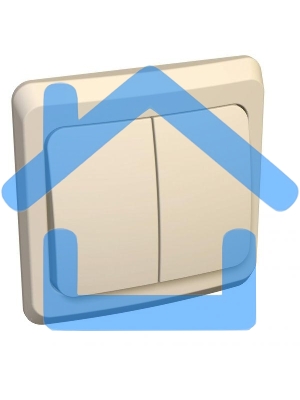 Выключатель 2-кл. СП Этюд 10А IP20 крем. SchE BC10-002K