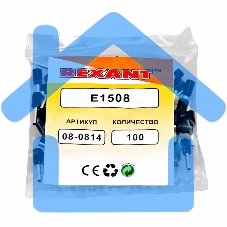 Наконечник штыревой втулочный изолированный F-8 мм 1.5 мм² (НШВи 1.5-8) черный Rexant