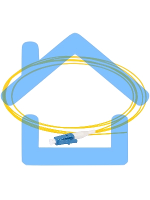 Оптический (Пигтеил), (SM), 9/125 (OS2), LC/UPC, LSZH, 1,5м