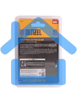 Насадка для МФИ режущая прямая, BiM, по металлу и дереву, 65 x 1,2 мм, мелкий зуб Denzel