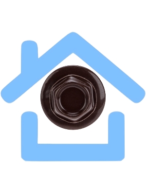 Саморез кровельный KRANZ 4,8х35мм, окрашенный RAL 8017, короб (250 шт/уп)