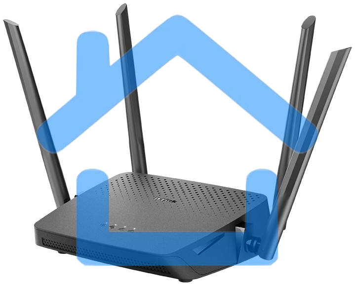 Роутер беспроводной D-Link DIR-825/RU/R7 (DIR-825/RU/R7A) AC1200 10/100/1000BASE-T черный